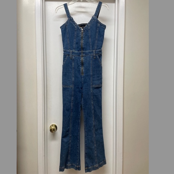 Veronica Beard Fayre Denim Jean Jumpsuit EUC - Picture 4 of 14